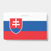 Name Abzeichen mit der slowakischen Flagge Ausweis (Rückseite)