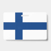 Name Abzeichen mit finnischer Flagge Ausweis (Rückseite)