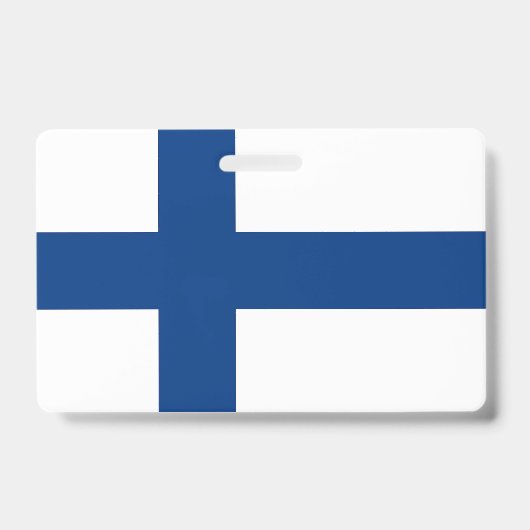 Name Abzeichen mit finnischer Flagge Ausweis (Vorderseite)
