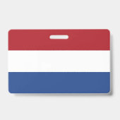 Name Abzeichen mit Flagge der Niederlande Ausweis (Rückseite)
