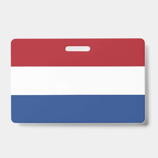 Name Abzeichen mit Flagge der Niederlande Ausweis (Vorderseite)