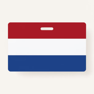 Name Abzeichen mit Flagge der Niederlande Ausweis