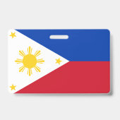 Name Abzeichen mit Flagge der Philippinen Ausweis (Rückseite)