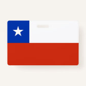 Name Abzeichen mit Flagge des Chilen Ausweis (Rückseite)