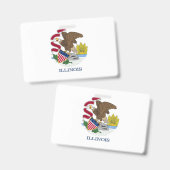 Name Abzeichen mit Flagge des Illinois-Staat, USA Ausweis (Vorder- & Rückseite)