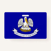 Name Abzeichen mit Flagge des Staat Louisiana, USA Ausweis (Rückseite)