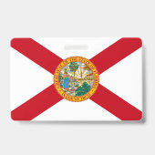 Name Abzeichen mit Flagge Florida Staat, USA Ausweis (Rückseite)