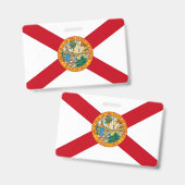 Name Abzeichen mit Flagge Florida Staat, USA Ausweis (Vorder- & Rückseite)