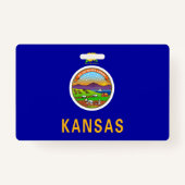 Name Abzeichen mit Flagge Kansas Staat, USA Ausweis (Rückseite)