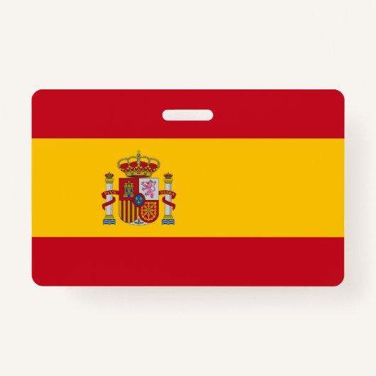 Name Abzeichen mit Flagge Spaniens Ausweis (Vorderseite)