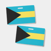 Name Abzeichen mit Flagge von Bahamas Ausweis (Vorder- & Rückseite)