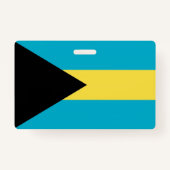 Name Abzeichen mit Flagge von Bahamas Ausweis (Rückseite)