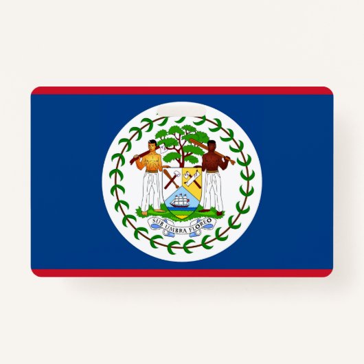 Name Abzeichen mit Flagge von Belize Ausweis (Vorderseite)