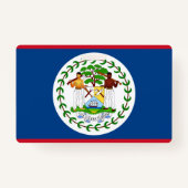 Name Abzeichen mit Flagge von Belize Ausweis (Rückseite)