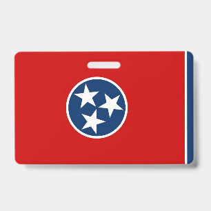 Name Abzeichen mit Flagge von Tennessee, USA Ausweis