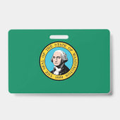 Name Abzeichen mit Flagge von Washington Staat, US Ausweis (Rückseite)