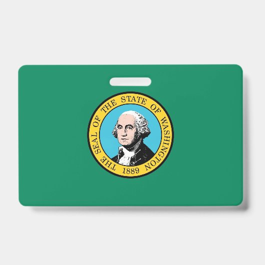 Name Abzeichen mit Flagge von Washington Staat, US Ausweis (Vorderseite)