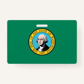 Name Abzeichen mit Flagge von Washington Staat, US Ausweis (Rückseite)