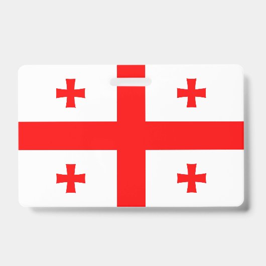 Name Abzeichen mit georgischer Flagge Ausweis (Vorderseite)