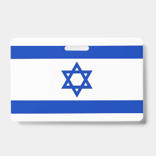 Name Abzeichen mit israelischer Flagge Ausweis