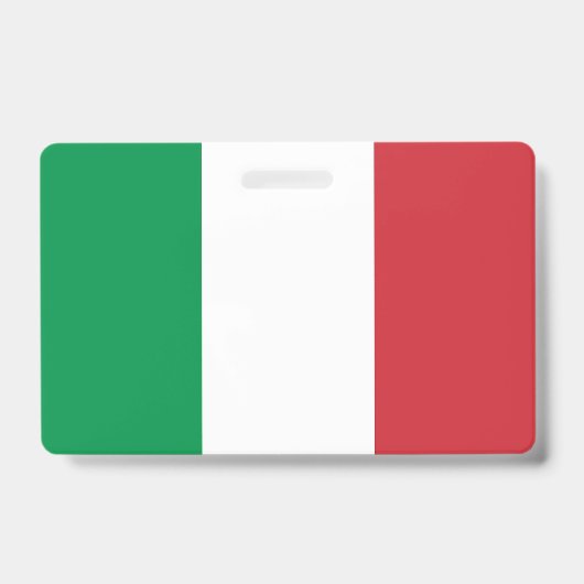Name Abzeichen mit italienischer Flagge Ausweis (Vorderseite)