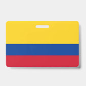 Name Abzeichen mit kolumbianischer Flagge Ausweis (Rückseite)