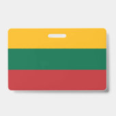 Name Abzeichen mit litauischer Flagge Ausweis (Rückseite)