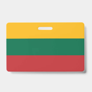 Name Abzeichen mit litauischer Flagge Ausweis