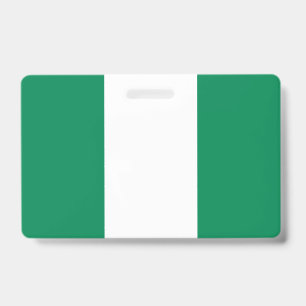 Name Abzeichen mit nigerianischer Flagge Ausweis