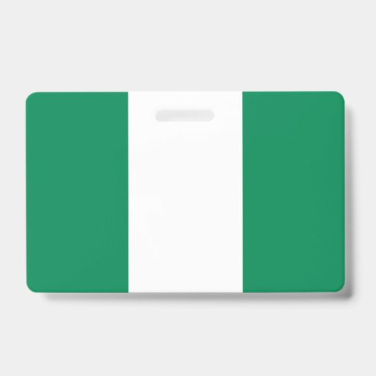 Name Abzeichen mit nigerianischer Flagge Ausweis (Vorderseite)