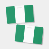 Name Abzeichen mit nigerianischer Flagge Ausweis (Vorder- & Rückseite)