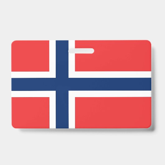 Name Abzeichen mit norwegischer Flagge Ausweis (Vorderseite)