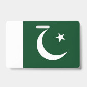Name Abzeichen mit pakistanischer Flagge Ausweis (Rückseite)