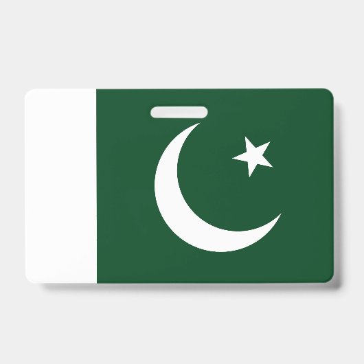 Name Abzeichen mit pakistanischer Flagge Ausweis (Vorderseite)