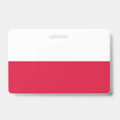 Name Abzeichen mit polnischer Flagge Ausweis (Rückseite)