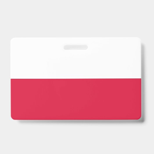 Name Abzeichen mit polnischer Flagge Ausweis (Vorderseite)