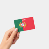 Name Abzeichen mit portugiesischer Flagge Ausweis (Handheld)