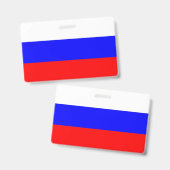 Name Abzeichen mit russischer Flagge Ausweis (Vorder- & Rückseite)
