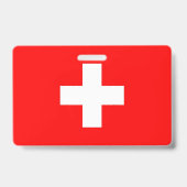 Name Abzeichen mit Schweizer Flagge Ausweis (Rückseite)