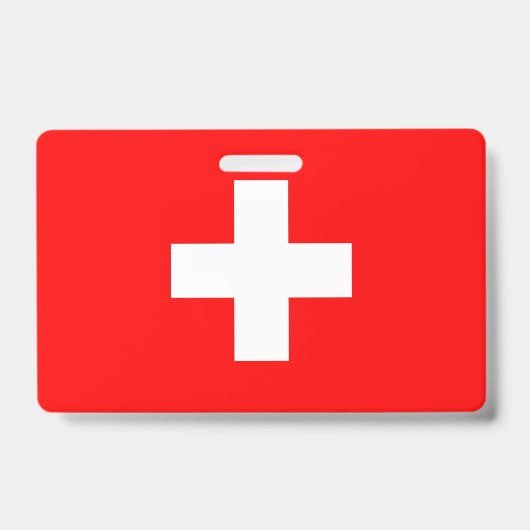 Name Abzeichen mit Schweizer Flagge Ausweis (Vorderseite)