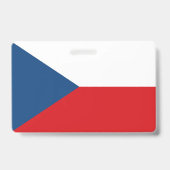 Name Abzeichen mit tschechischer Flagge Ausweis (Rückseite)