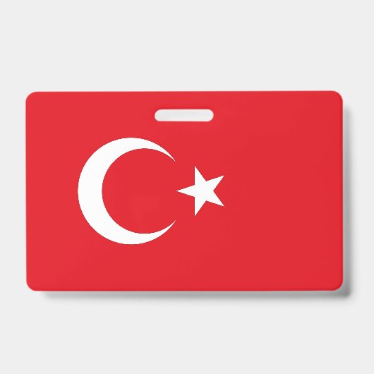 Name Abzeichen mit türkischer Flagge Ausweis (Vorderseite)