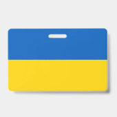 Name Abzeichen mit ukrainischer Flagge Ausweis (Rückseite)