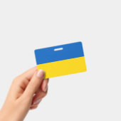 Name Abzeichen mit ukrainischer Flagge Ausweis (Handheld)