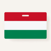 Name Abzeichen mit ungarischer Flagge Ausweis (Rückseite)