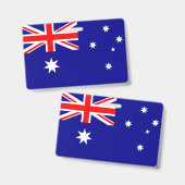 Name Abzeichen unter der Flagge Australiens Ausweis (Vorder- & Rückseite)