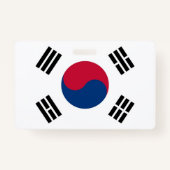 Name Abzeichen unter der Flagge Südkoreas Ausweis (Rückseite)