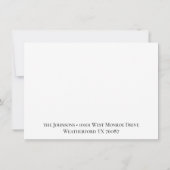 Name, Address || Bright White Congratulations Flat Mitteilungskarte (Rückseite)