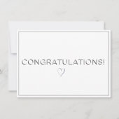 Name, Address || Bright White Congratulations Flat Mitteilungskarte (Vorderseite)