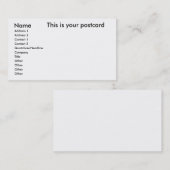 Name, Adresse 1, Adresse 2, Kontakt 1, Kontakt… Visitenkarte (Vorne/Hinten)